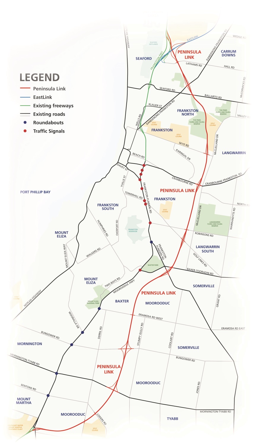 Peninsula Link Map